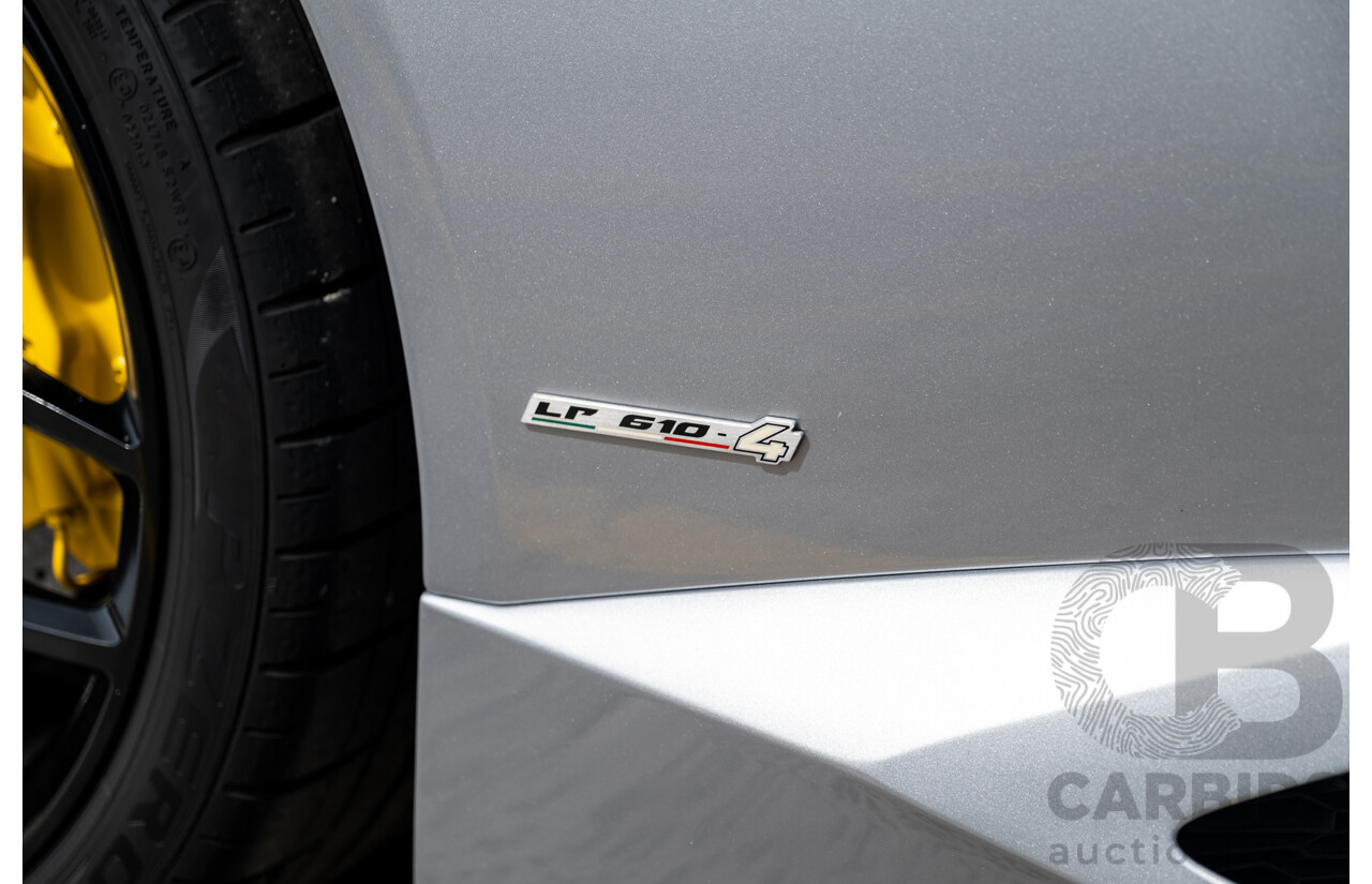 9/2015 Lamborghini Huracan LP 610-4 (AWD) 724 2d Coupe Grigio Nimbus Silver Metallic V10 5.2L