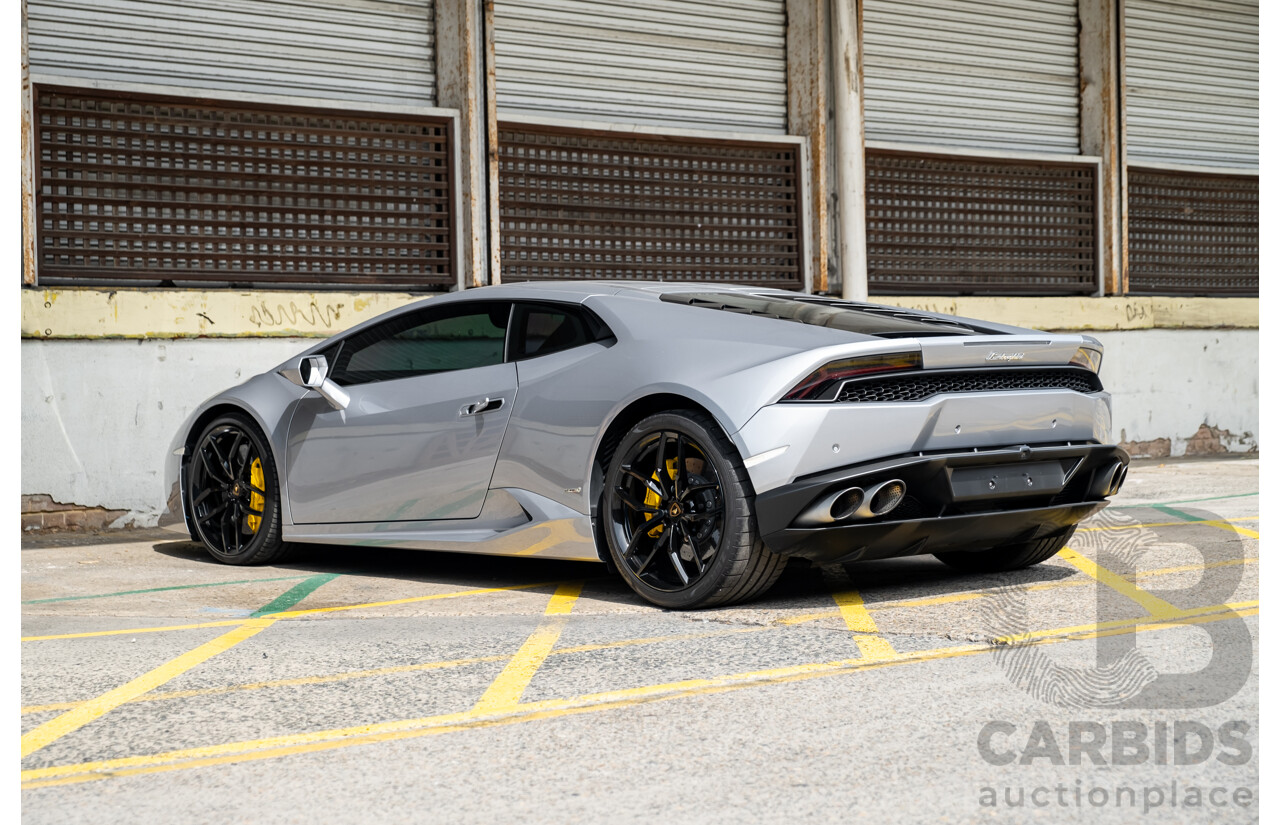 9/2015 Lamborghini Huracan LP 610-4 (AWD) 724 2d Coupe Grigio Nimbus Silver Metallic V10 5.2L