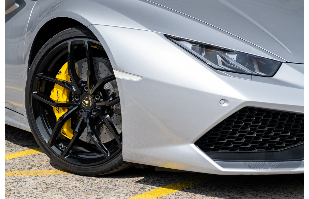 9/2015 Lamborghini Huracan LP 610-4 (AWD) 724 2d Coupe Grigio Nimbus Silver Metallic V10 5.2L