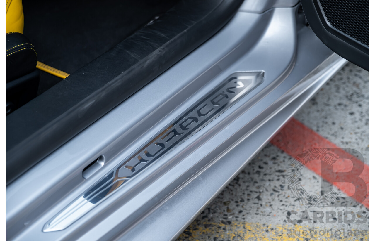 9/2015 Lamborghini Huracan LP 610-4 (AWD) 724 2d Coupe Grigio Nimbus Silver Metallic V10 5.2L