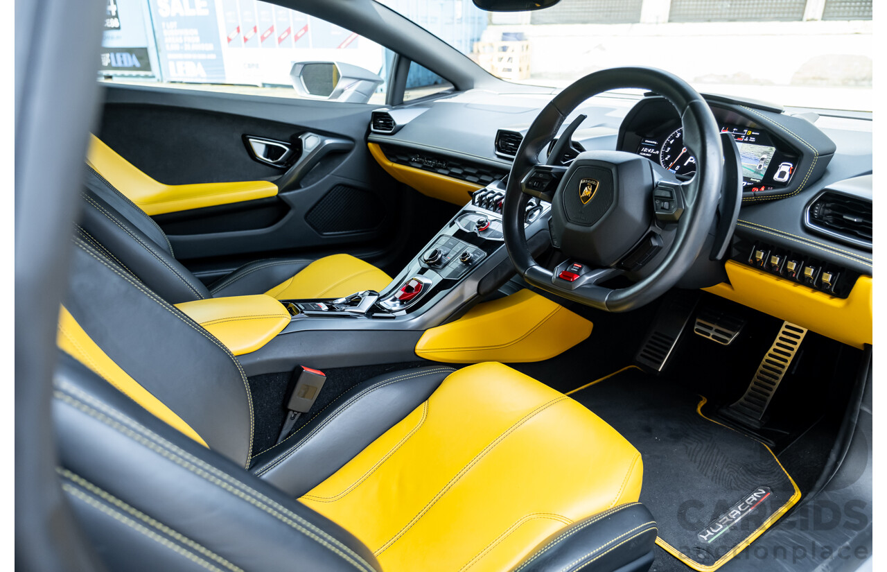 9/2015 Lamborghini Huracan LP 610-4 (AWD) 724 2d Coupe Grigio Nimbus Silver Metallic V10 5.2L