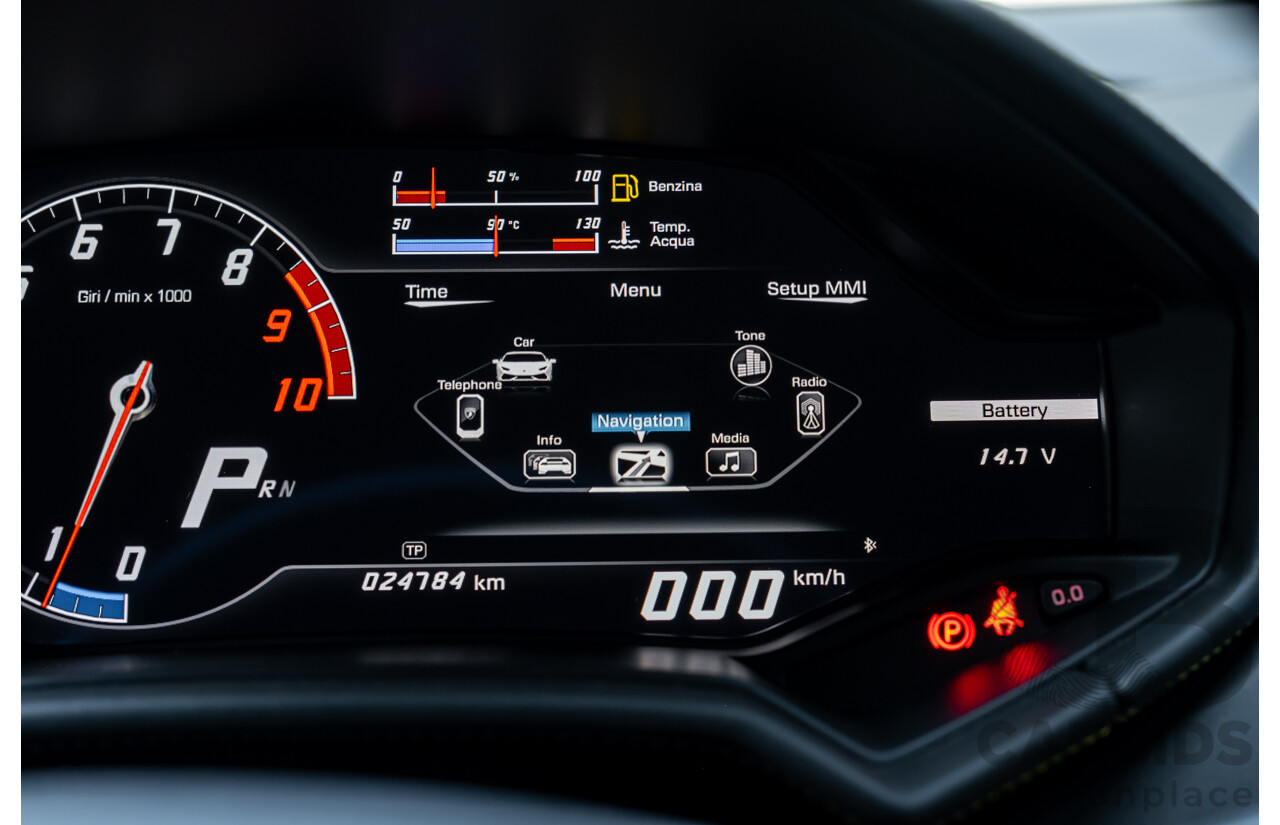 9/2015 Lamborghini Huracan LP 610-4 (AWD) 724 2d Coupe Grigio Nimbus Silver Metallic V10 5.2L