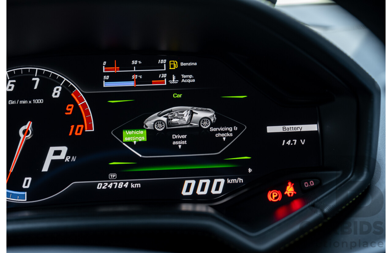 9/2015 Lamborghini Huracan LP 610-4 (AWD) 724 2d Coupe Grigio Nimbus Silver Metallic V10 5.2L