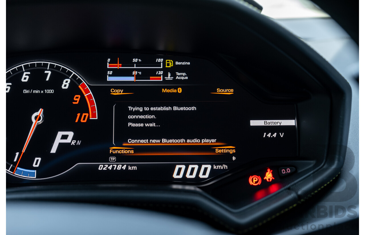 9/2015 Lamborghini Huracan LP 610-4 (AWD) 724 2d Coupe Grigio Nimbus Silver Metallic V10 5.2L