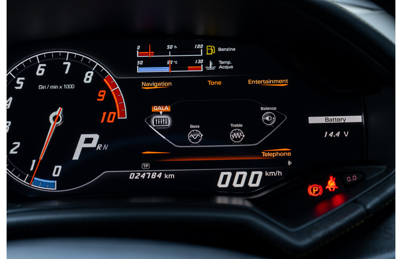 9/2015 Lamborghini Huracan LP 610-4 (AWD) 724 2d Coupe Grigio Nimbus Silver Metallic V10 5.2L