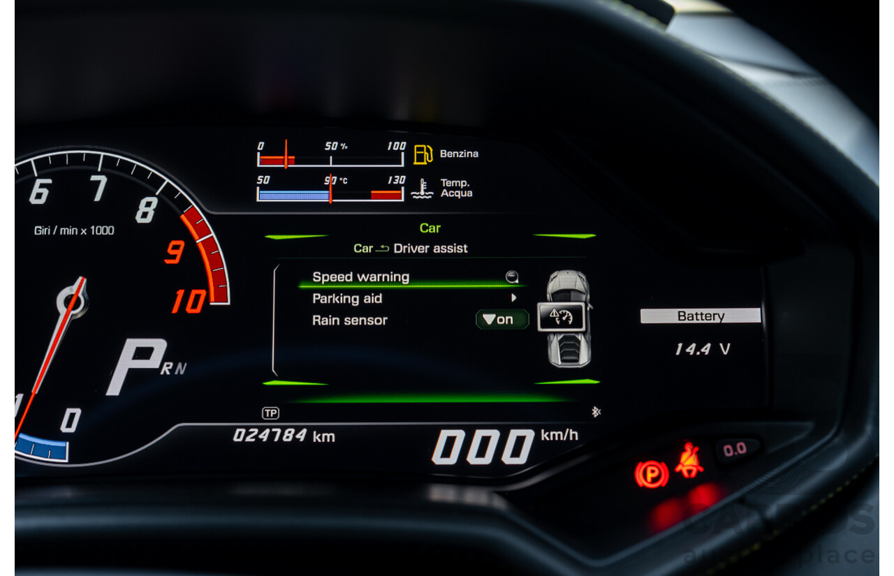 9/2015 Lamborghini Huracan LP 610-4 (AWD) 724 2d Coupe Grigio Nimbus Silver Metallic V10 5.2L