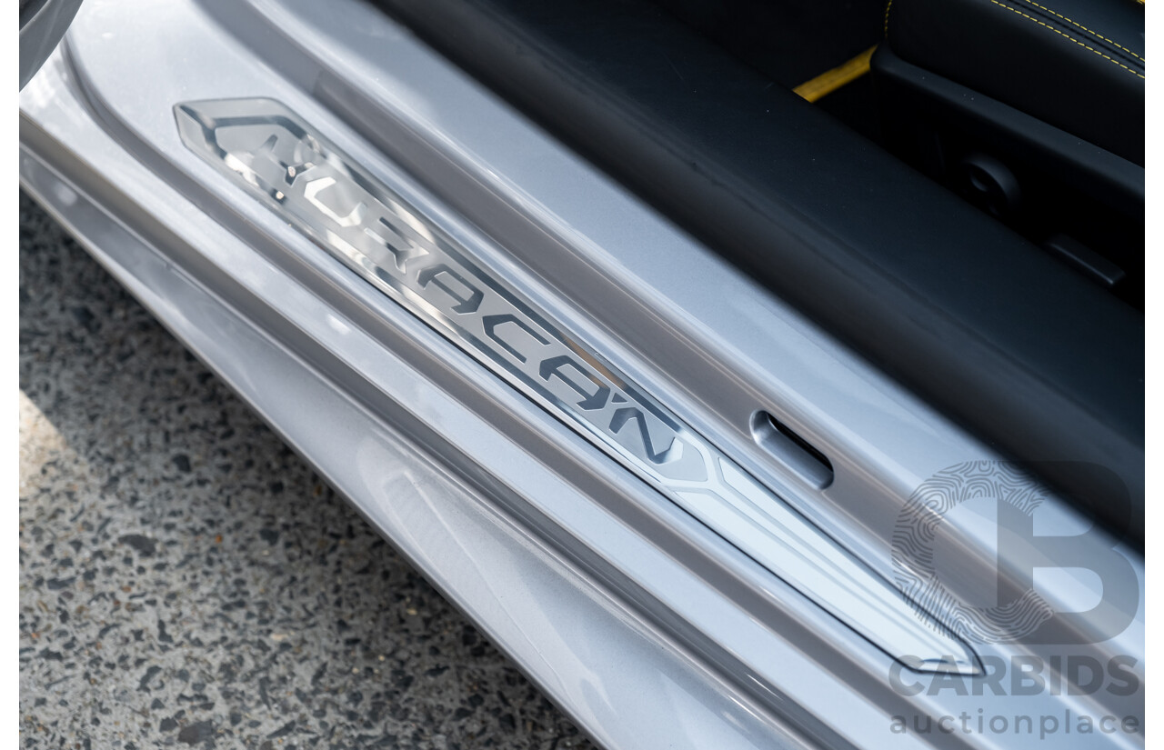 9/2015 Lamborghini Huracan LP 610-4 (AWD) 724 2d Coupe Grigio Nimbus Silver Metallic V10 5.2L