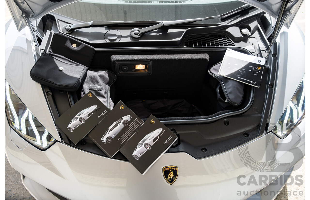 9/2015 Lamborghini Huracan LP 610-4 (AWD) 724 2d Coupe Grigio Nimbus Silver Metallic V10 5.2L