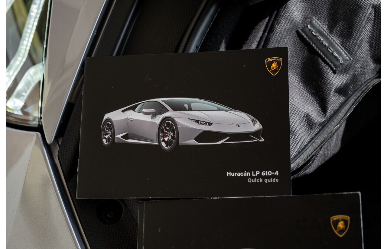 9/2015 Lamborghini Huracan LP 610-4 (AWD) 724 2d Coupe Grigio Nimbus Silver Metallic V10 5.2L