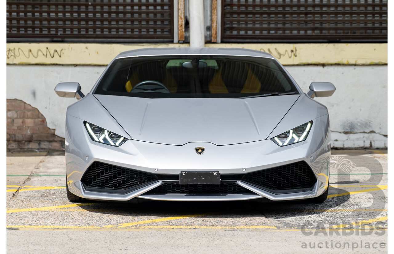 9/2015 Lamborghini Huracan LP 610-4 (AWD) 724 2d Coupe Grigio Nimbus Silver Metallic V10 5.2L