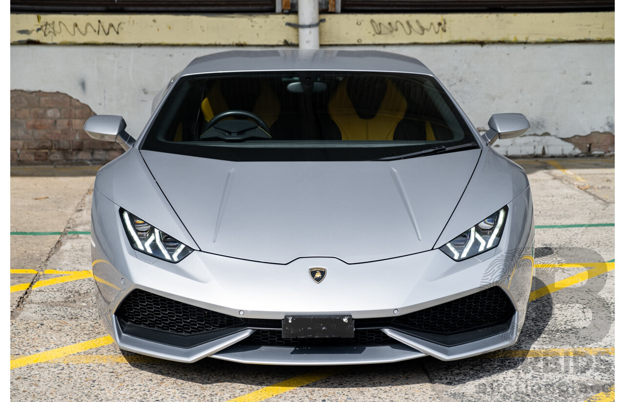 9/2015 Lamborghini Huracan LP 610-4 (AWD) 724 2d Coupe Grigio Nimbus Silver Metallic V10 5.2L