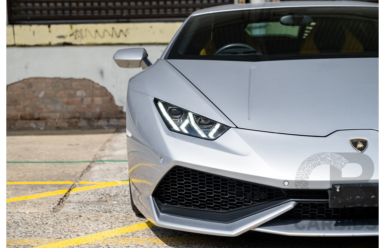 9/2015 Lamborghini Huracan LP 610-4 (AWD) 724 2d Coupe Grigio Nimbus Silver Metallic V10 5.2L