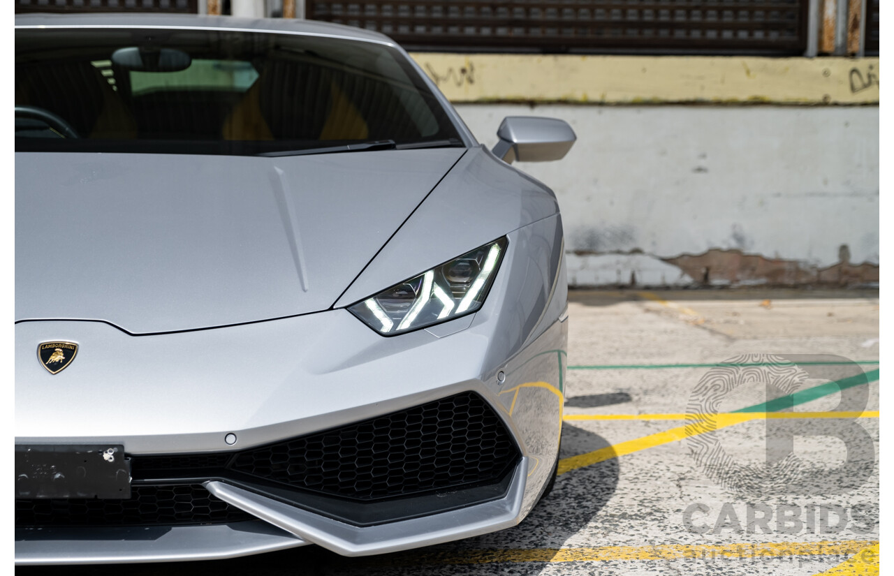 9/2015 Lamborghini Huracan LP 610-4 (AWD) 724 2d Coupe Grigio Nimbus Silver Metallic V10 5.2L