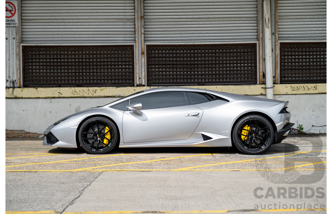 9/2015 Lamborghini Huracan LP 610-4 (AWD) 724 2d Coupe Grigio Nimbus Silver Metallic V10 5.2L