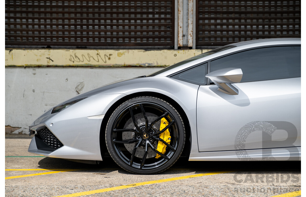 9/2015 Lamborghini Huracan LP 610-4 (AWD) 724 2d Coupe Grigio Nimbus Silver Metallic V10 5.2L