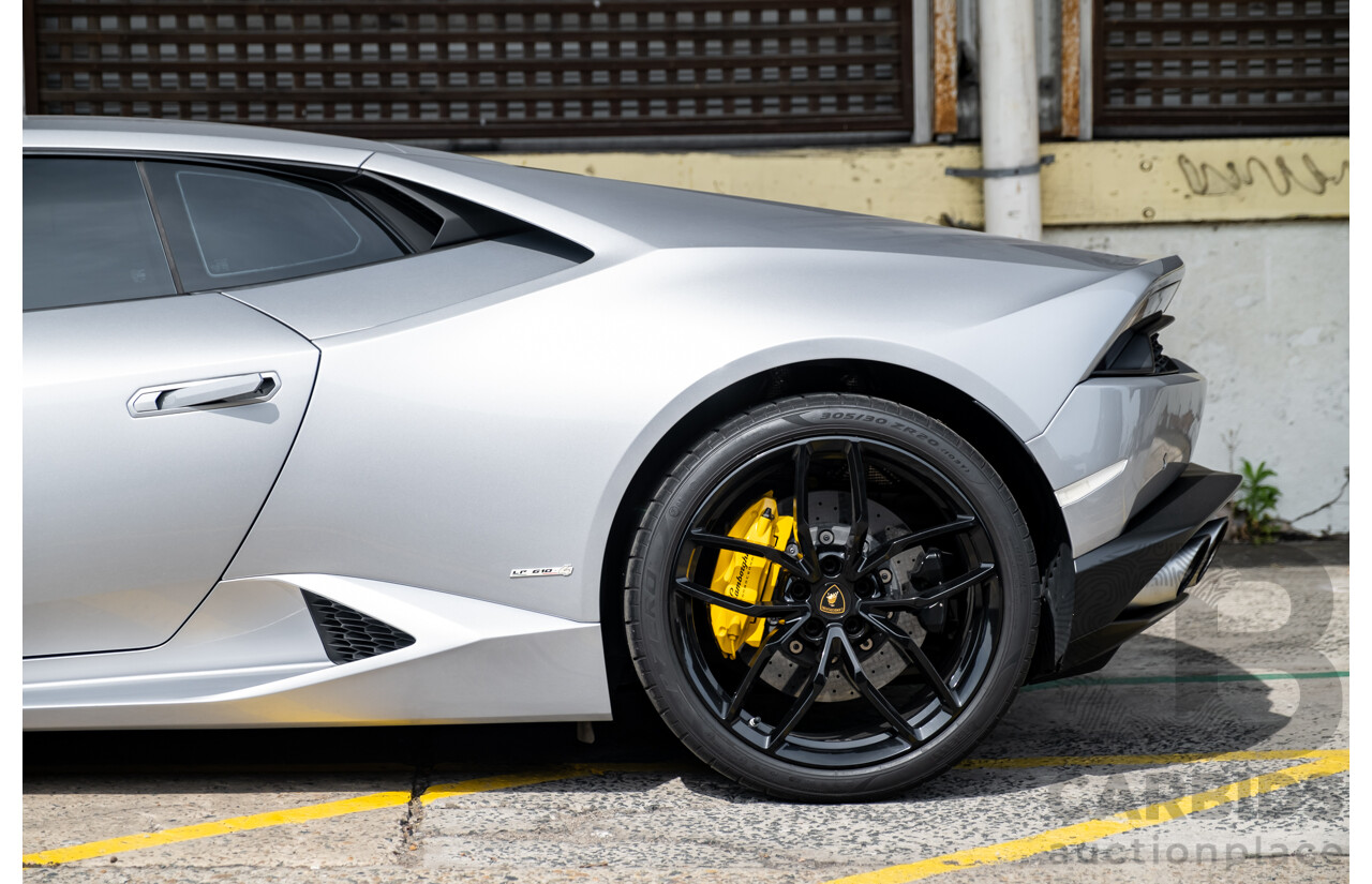 9/2015 Lamborghini Huracan LP 610-4 (AWD) 724 2d Coupe Grigio Nimbus Silver Metallic V10 5.2L
