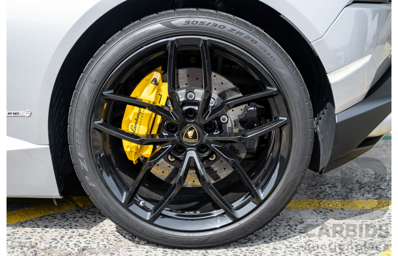 9/2015 Lamborghini Huracan LP 610-4 (AWD) 724 2d Coupe Grigio Nimbus Silver Metallic V10 5.2L