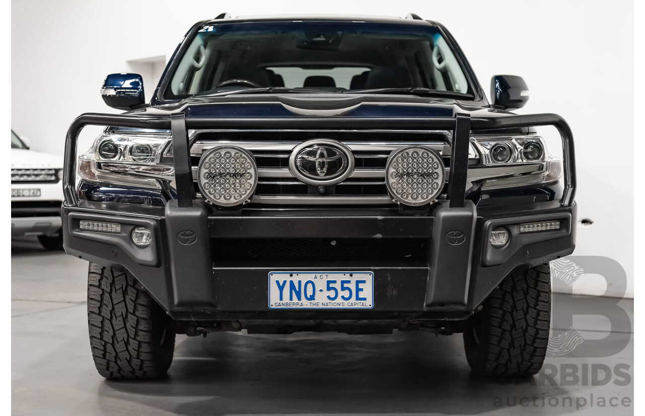 6/2019 Toyota Landcruiser Sahara (4x4) VDJ200R MY19 4d Wagon Metallic Blue Turbo Diesel V8 4.5L
