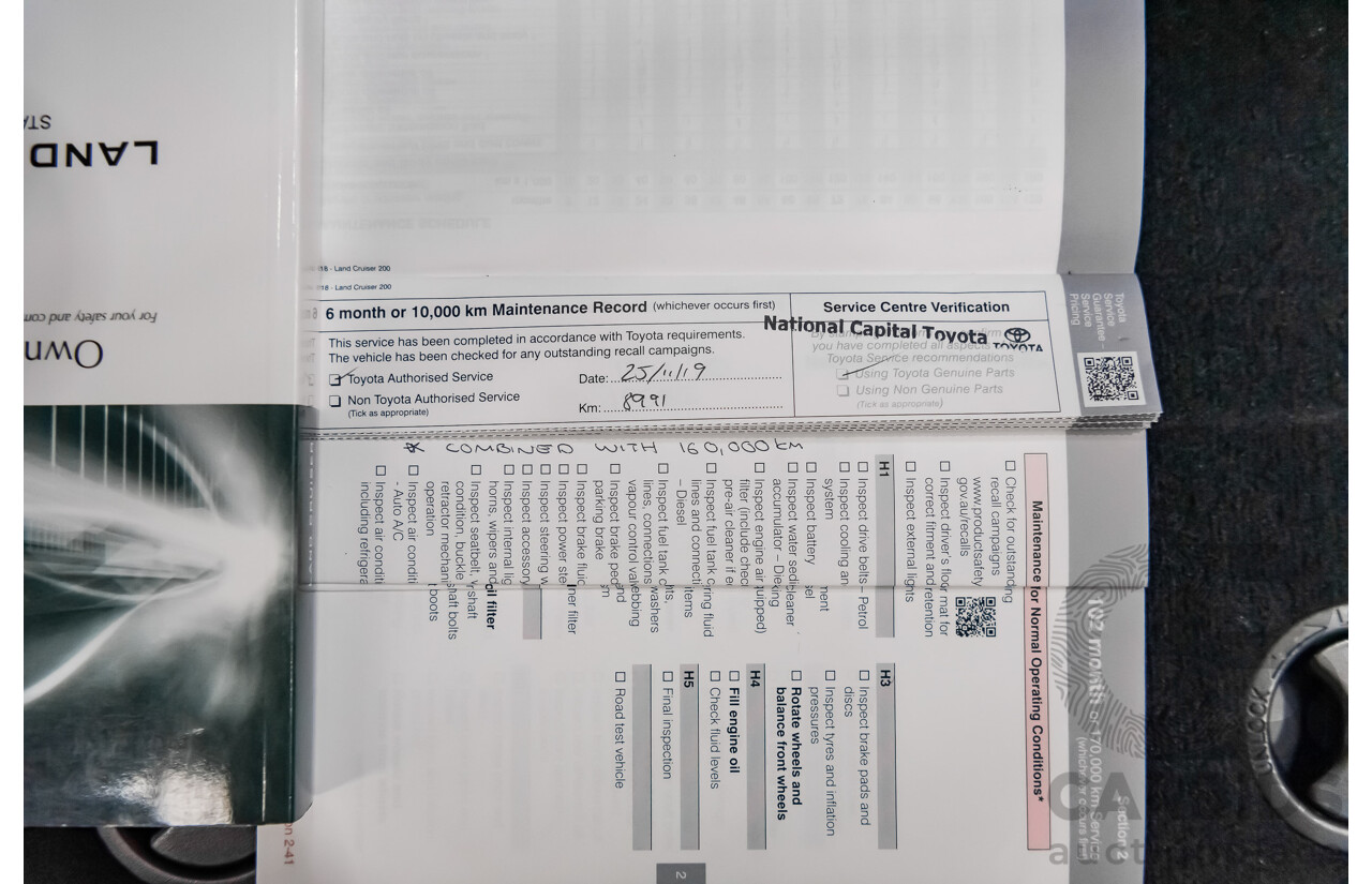 6/2019 Toyota Landcruiser Sahara (4x4) VDJ200R MY19 4d Wagon Metallic Blue Turbo Diesel V8 4.5L