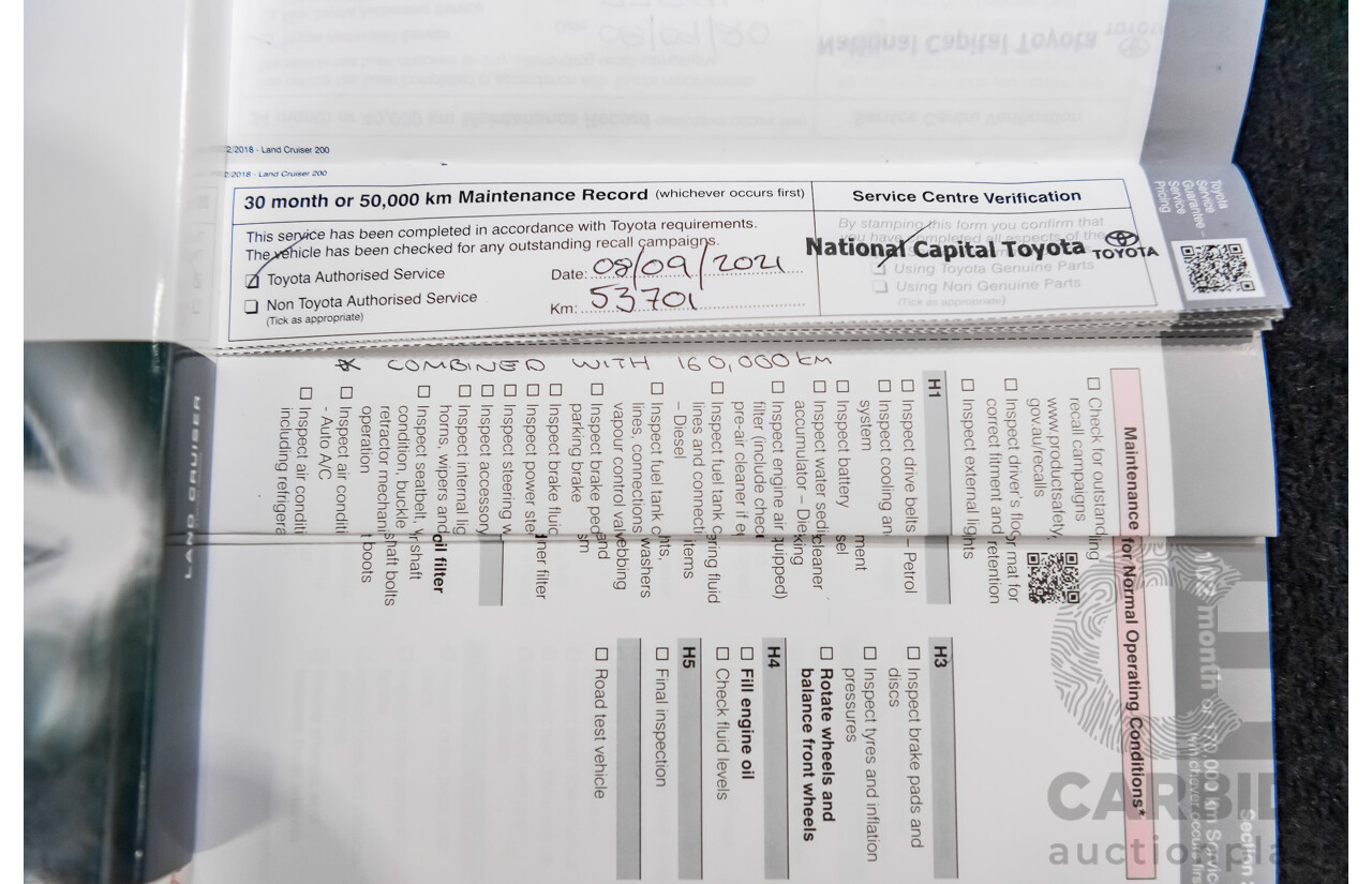 6/2019 Toyota Landcruiser Sahara (4x4) VDJ200R MY19 4d Wagon Metallic Blue Turbo Diesel V8 4.5L