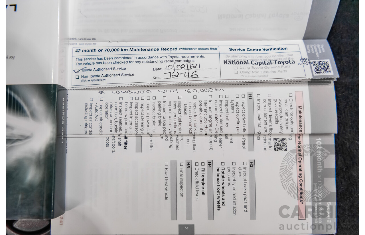 6/2019 Toyota Landcruiser Sahara (4x4) VDJ200R MY19 4d Wagon Metallic Blue Turbo Diesel V8 4.5L