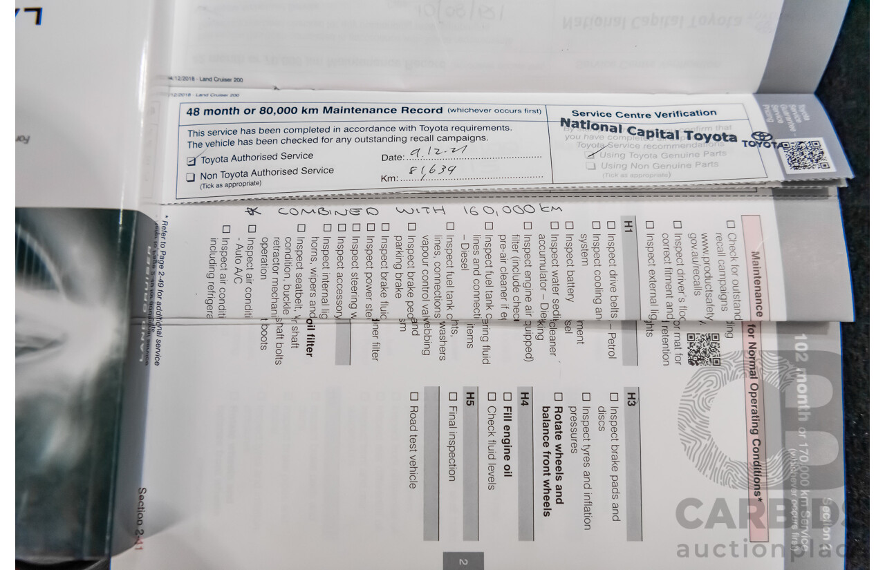 6/2019 Toyota Landcruiser Sahara (4x4) VDJ200R MY19 4d Wagon Metallic Blue Turbo Diesel V8 4.5L