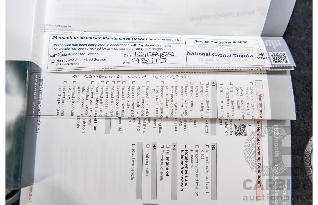 6/2019 Toyota Landcruiser Sahara (4x4) VDJ200R MY19 4d Wagon Metallic Blue Turbo Diesel V8 4.5L