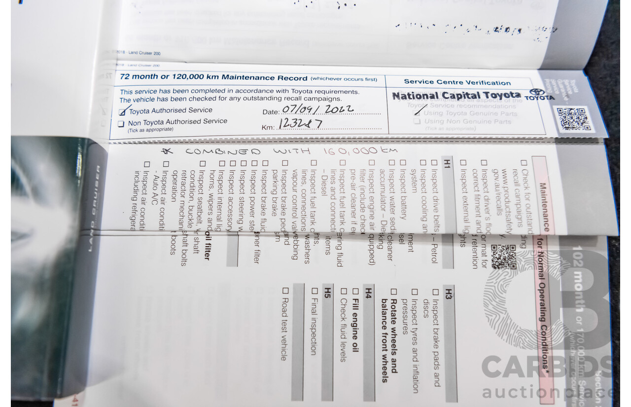 6/2019 Toyota Landcruiser Sahara (4x4) VDJ200R MY19 4d Wagon Metallic Blue Turbo Diesel V8 4.5L