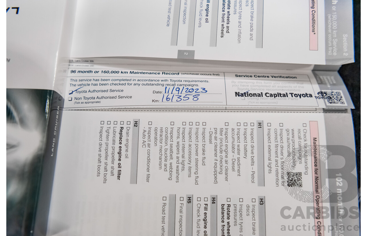 6/2019 Toyota Landcruiser Sahara (4x4) VDJ200R MY19 4d Wagon Metallic Blue Turbo Diesel V8 4.5L