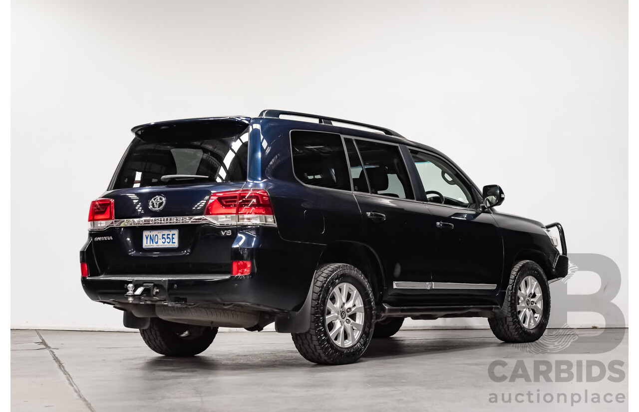 6/2019 Toyota Landcruiser Sahara (4x4) VDJ200R MY19 4d Wagon Metallic Blue Turbo Diesel V8 4.5L