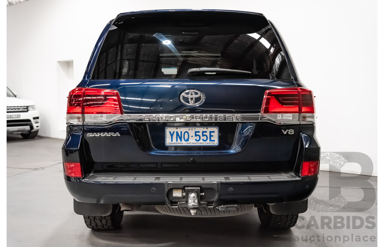 6/2019 Toyota Landcruiser Sahara (4x4) VDJ200R MY19 4d Wagon Metallic Blue Turbo Diesel V8 4.5L
