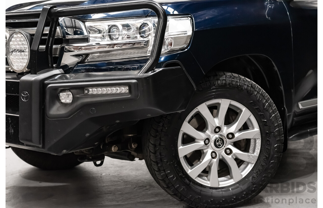 6/2019 Toyota Landcruiser Sahara (4x4) VDJ200R MY19 4d Wagon Metallic Blue Turbo Diesel V8 4.5L