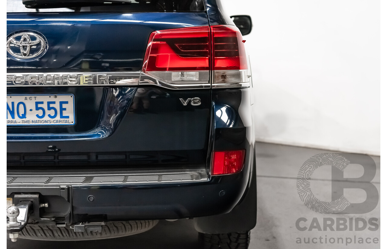 6/2019 Toyota Landcruiser Sahara (4x4) VDJ200R MY19 4d Wagon Metallic Blue Turbo Diesel V8 4.5L