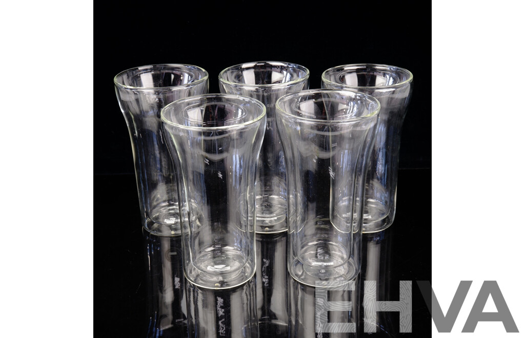 Set Five Bodum Beer Glasses