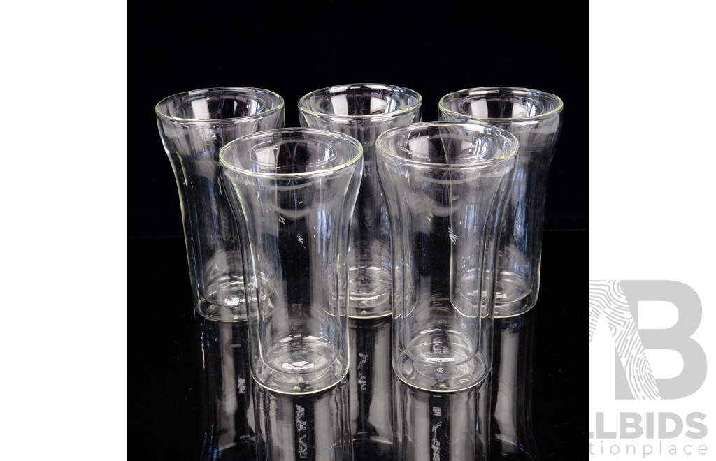 Set Five Bodum Beer Glasses