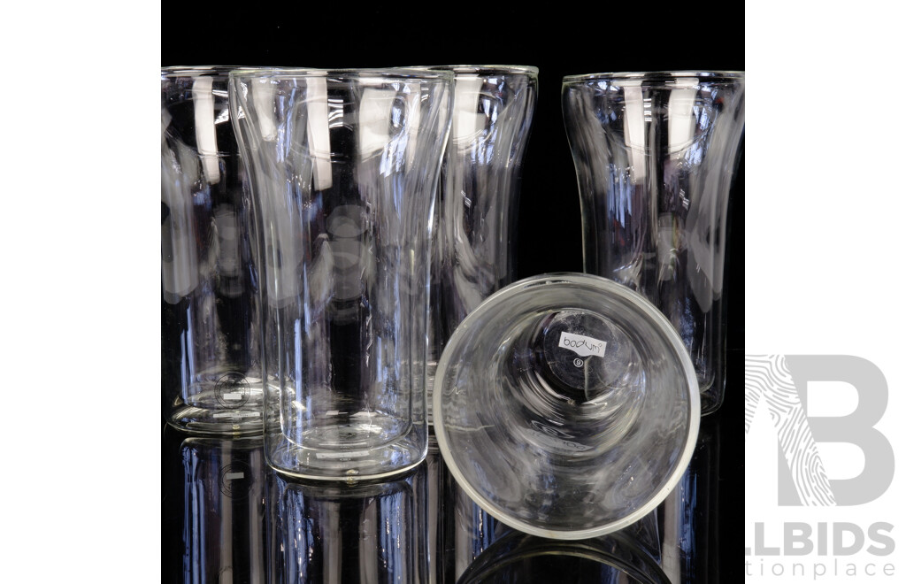Set Five Bodum Beer Glasses