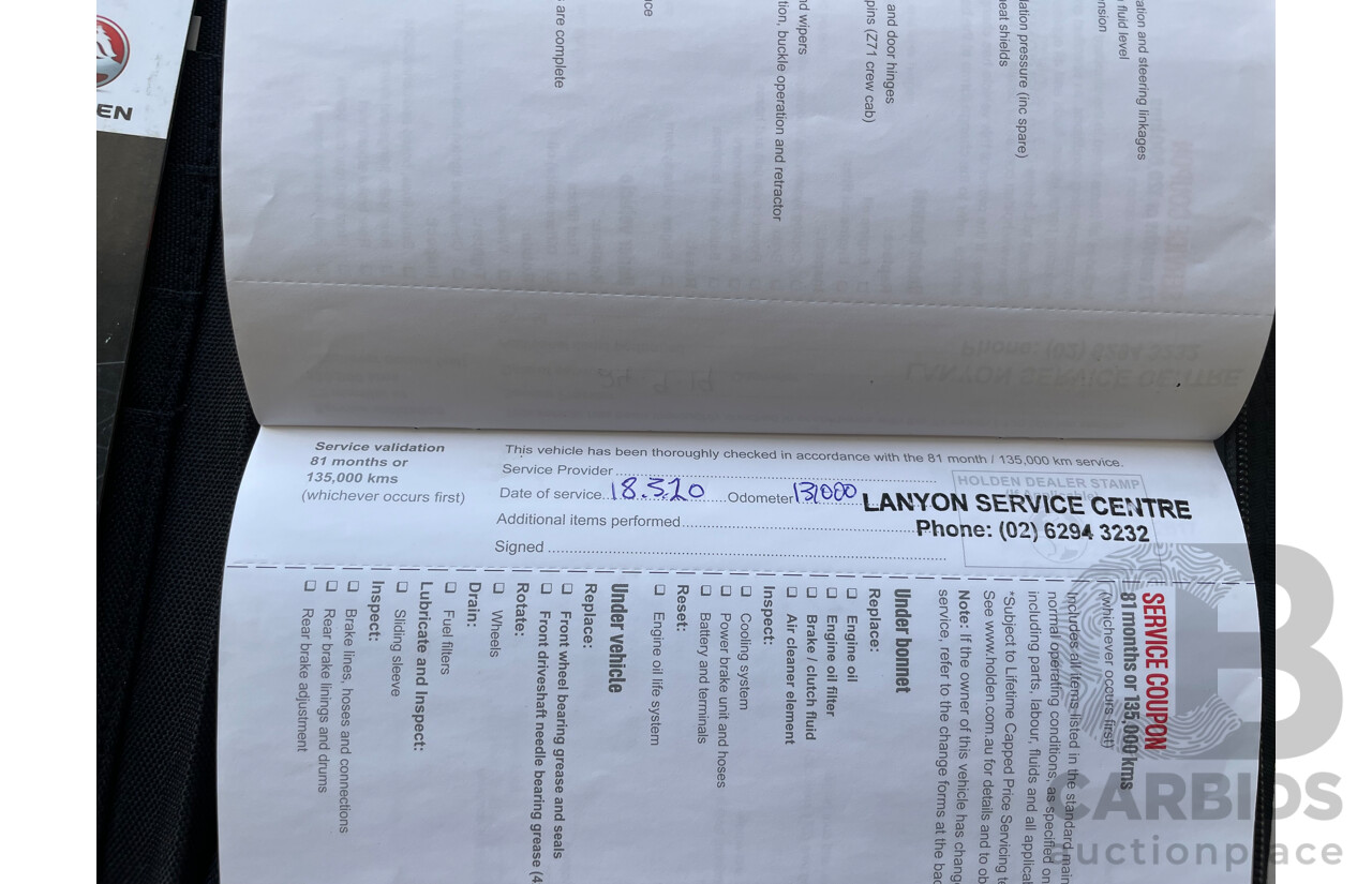 3/2016 Holden Colorado LS (4x4) RG MY15 C/Chas White 2.8L