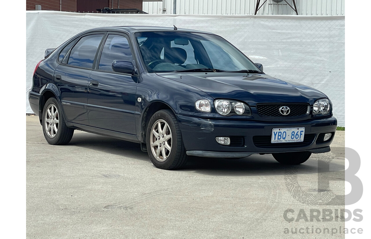 6/2000 Toyota Corolla Levin SECA AE112R 5d Liftback Blue 1.8L