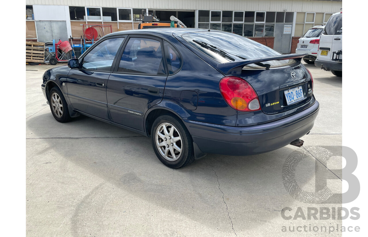 6/2000 Toyota Corolla Levin SECA AE112R 5d Liftback Blue 1.8L