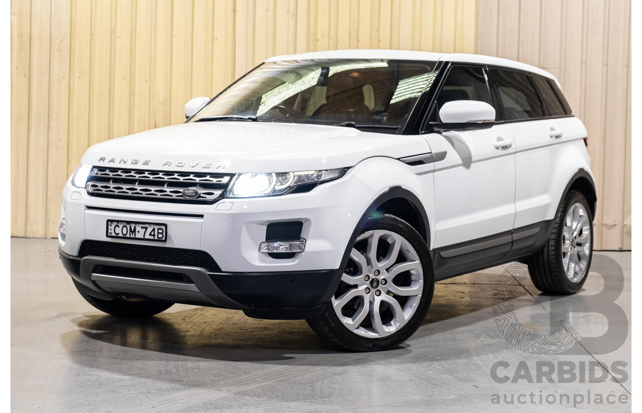 5/2013 Land Rover Range Rover Evoque SD4 PURE LV MY13 5d Wagon Fuji White Turbo Diesel 2.2L