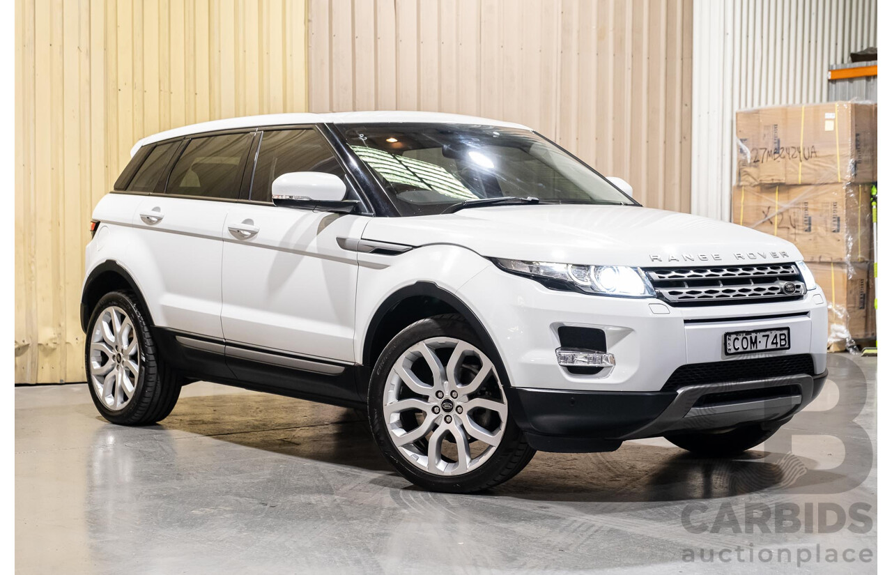 5/2013 Land Rover Range Rover Evoque SD4 PURE LV MY13 5d Wagon Fuji White Turbo Diesel 2.2L