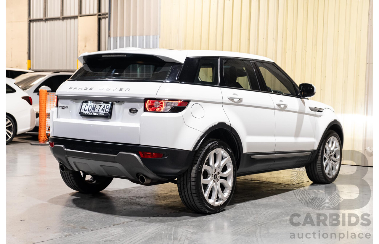 5/2013 Land Rover Range Rover Evoque SD4 PURE LV MY13 5d Wagon Fuji White Turbo Diesel 2.2L