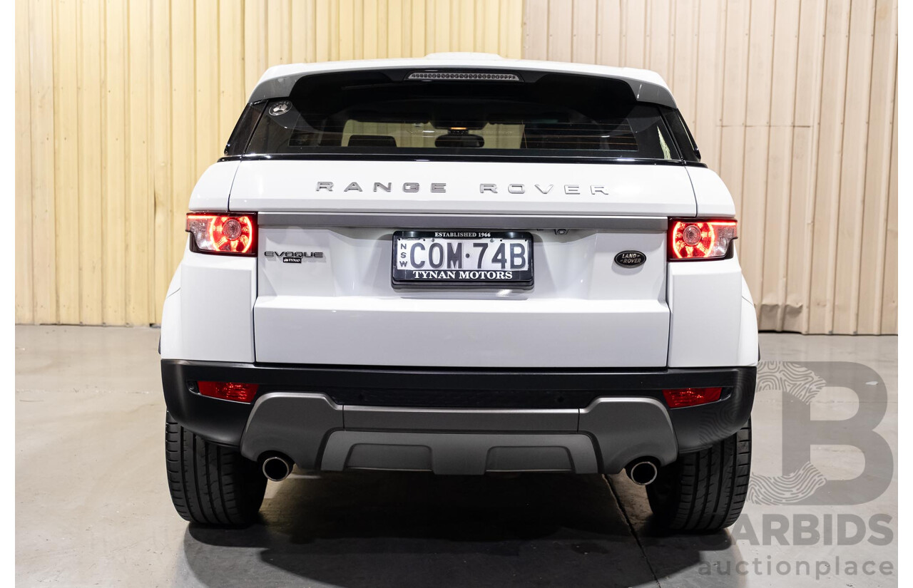 5/2013 Land Rover Range Rover Evoque SD4 PURE LV MY13 5d Wagon Fuji White Turbo Diesel 2.2L