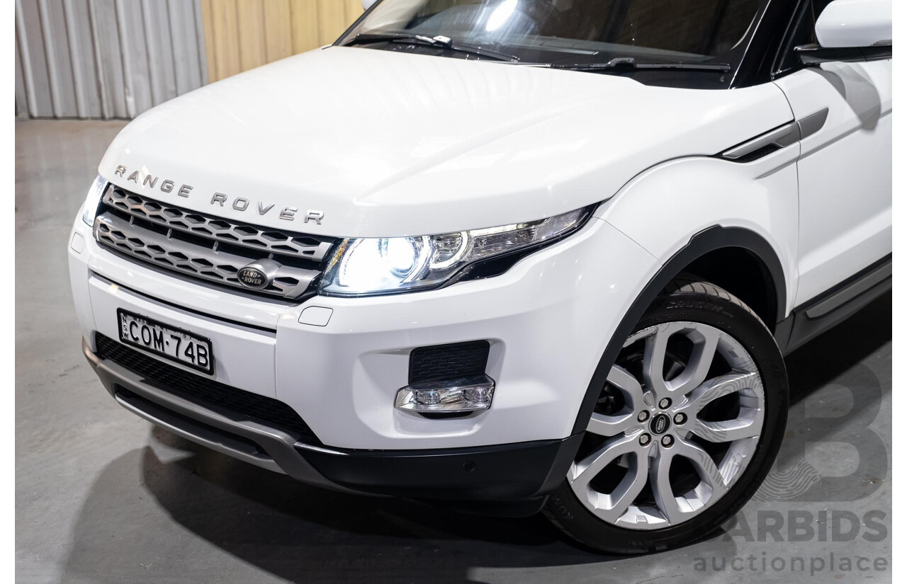 5/2013 Land Rover Range Rover Evoque SD4 PURE LV MY13 5d Wagon Fuji White Turbo Diesel 2.2L