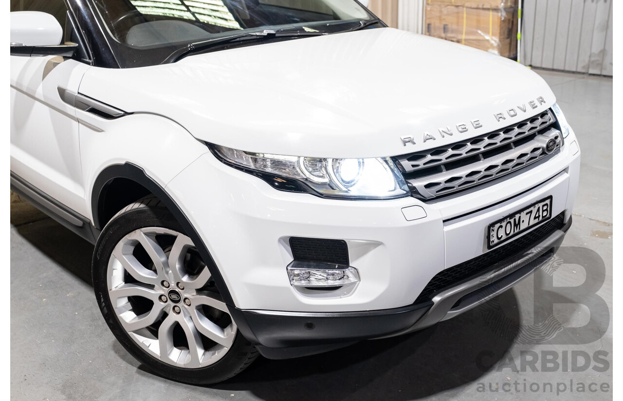 5/2013 Land Rover Range Rover Evoque SD4 PURE LV MY13 5d Wagon Fuji White Turbo Diesel 2.2L