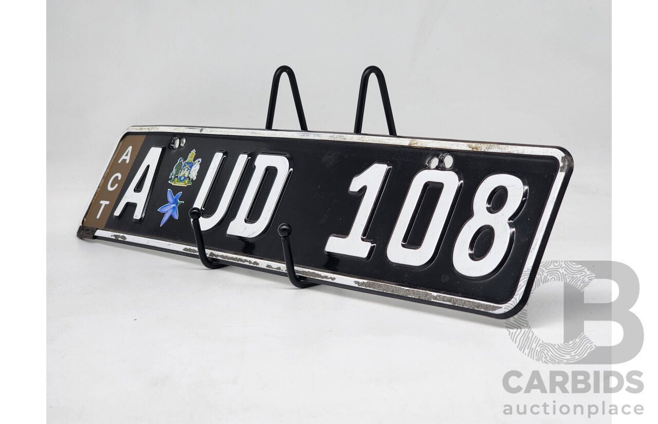 ACT Alpha Numerical European Style Number Plate - AUD108