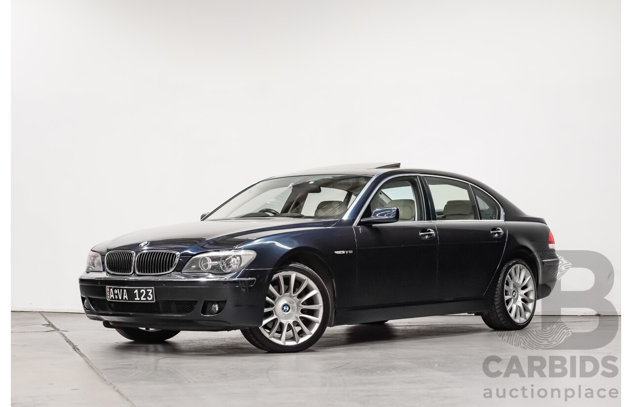 11/2006 BMW 760Li E65 MY06 4d Sedan Blue V12 6.0L