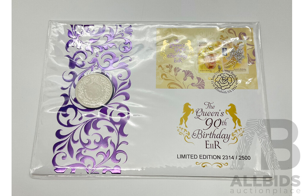 Australian 2016 Queen Elizabeth 90th Birthday Five Pound Coin Limited Edition PNC