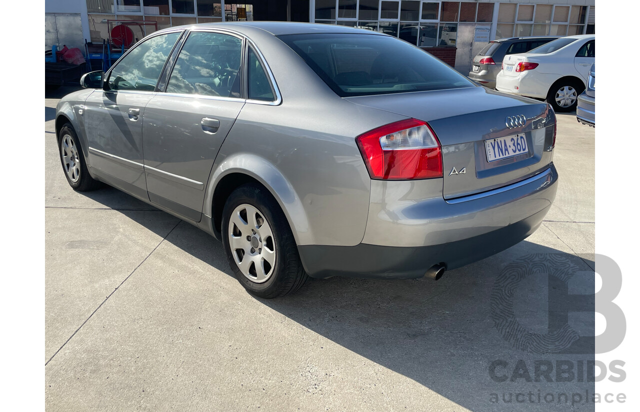 8/2003 Audi A4 2.0 B6 4d Sedan Silver 2.0L
