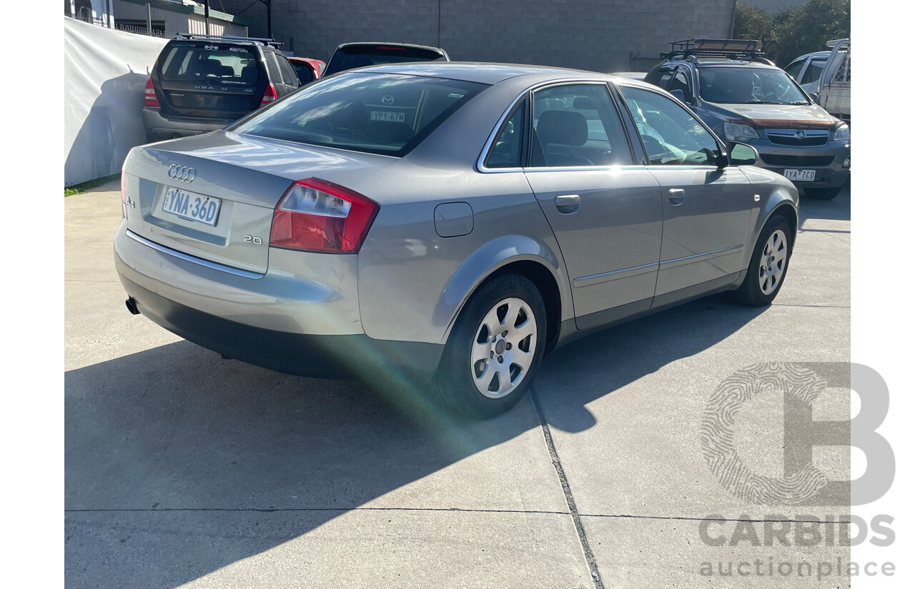 8/2003 Audi A4 2.0 B6 4d Sedan Silver 2.0L